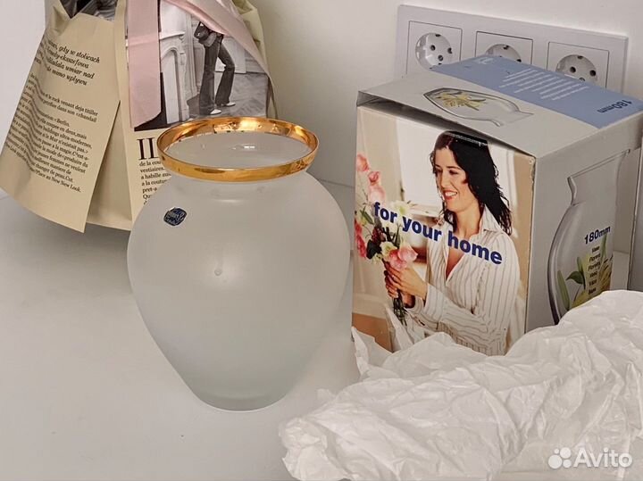 Bohemia хрустальная ваза для цветов 18 см