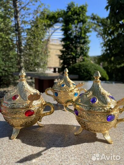 Сахарница латунь