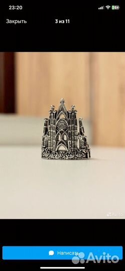 Кольцо готическое