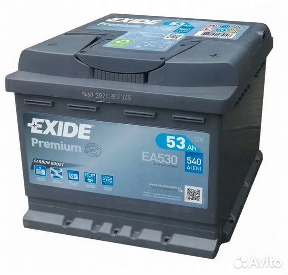 Аккумулятор exide Premium 53а/ч 540А(кубик)