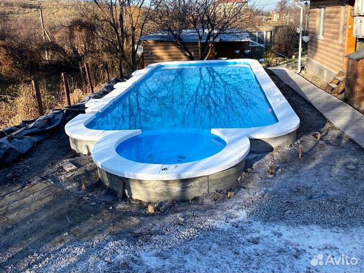 Бассейн 8x4 из пластика