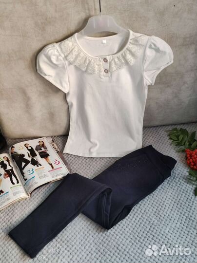 Комплект блузка и брюки 134