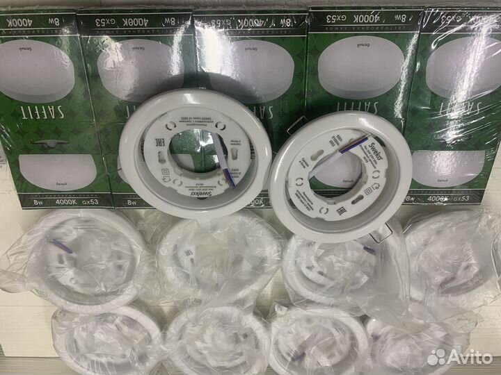 Светильники потолочные с лампой GX53 8w