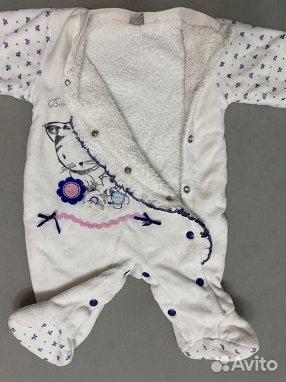 Боди тёплое, для девочки, размер: 62