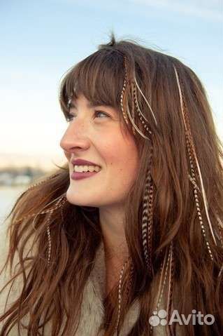 Перья в волосы наращивание перьев