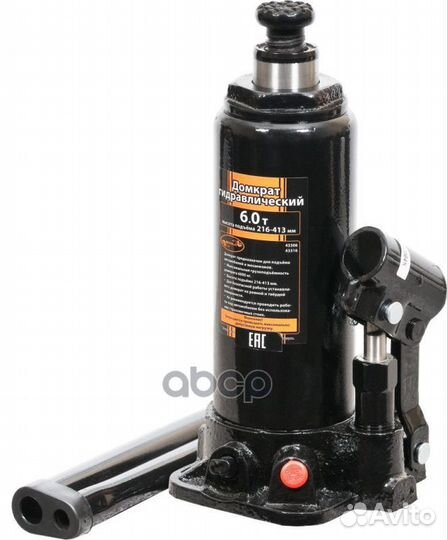 Домкрат гидр. 6.0т, 216-413 мм 43306