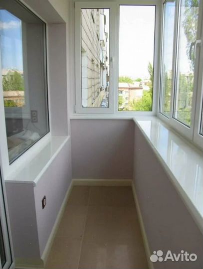 Остекление балкона с обшивкой