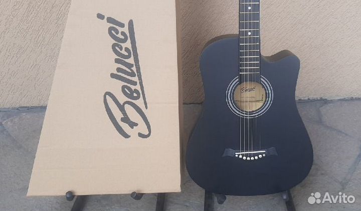 Новая гитара акустика матовая