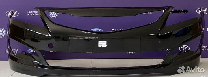 Бампер передний Hyundai Solaris 2015-16 черный