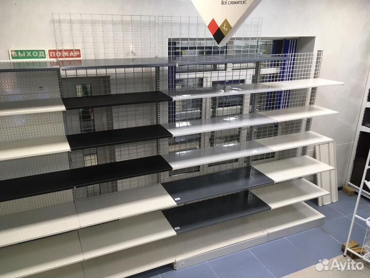 Стеллажи торговые металлические для магазина