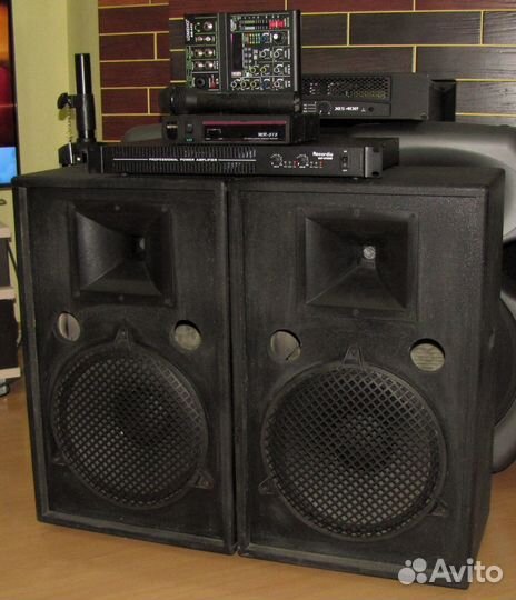 Колонки FA 1000W Усилитель Микшер USBt-FX Микрофон