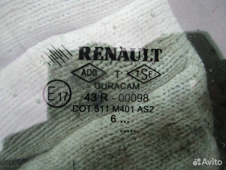 Стекло переднее правое Renault Megane 2