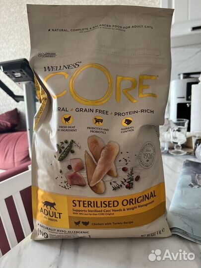 Корм для кошек wellness core