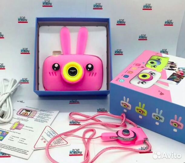 Фотоаппарат детский Zoo Kids Camera розовый зайка