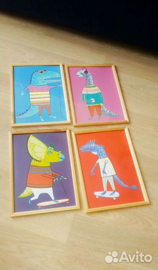 Постеры Икеа, 20*30 см, 4 шт