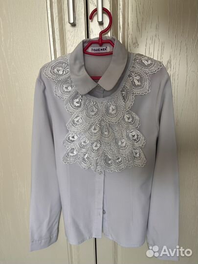 Рубашка школьная для девочки 128-134