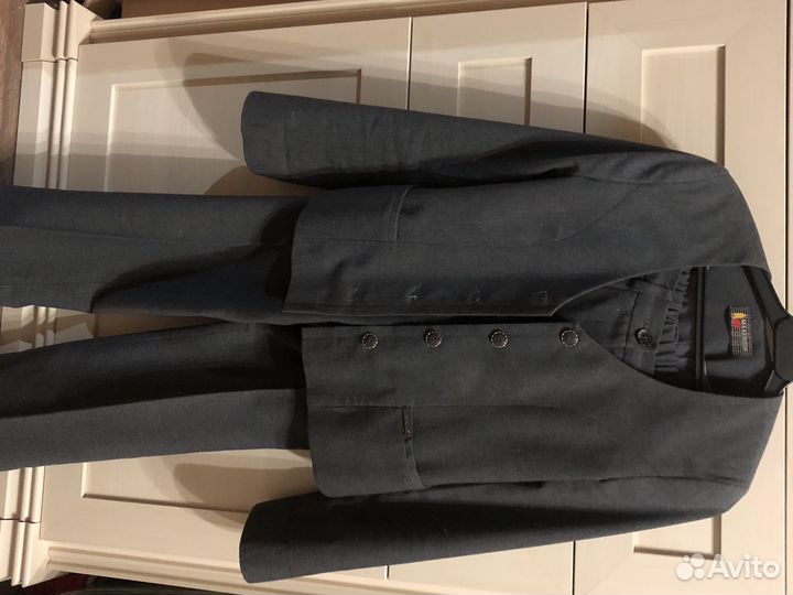 Школьная форма серо-розовая клеточка рост 122