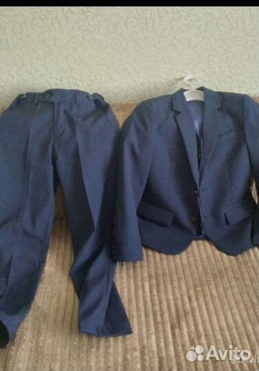 Школьный костюм для мальчика синий 128