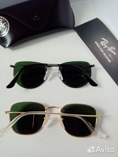 Солнцезащитные очки Ray-Ban зелёные стекло