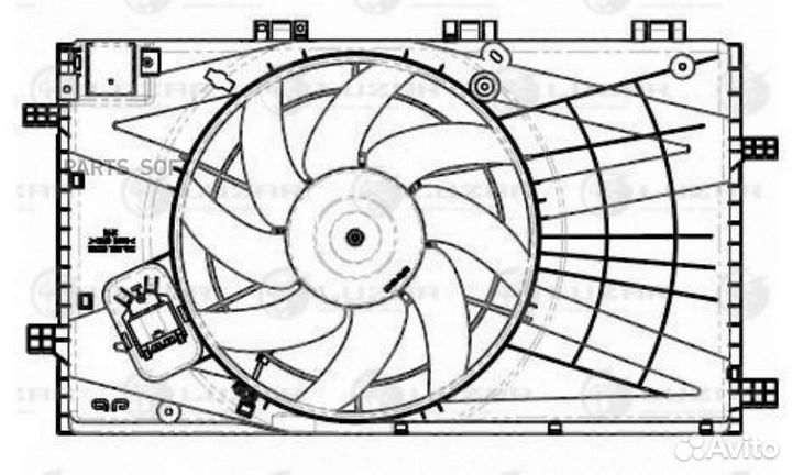 Luzar LFK2107 Вентилятор охлаждения Opel Insignia