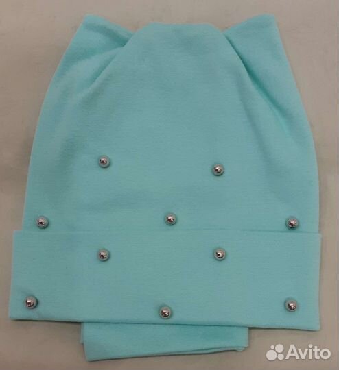 Новые комплекты шапочка и снуд, хлопок 48-52