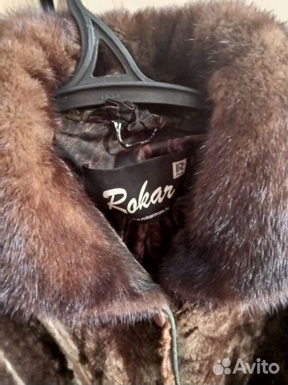 Шуба мутоновая с норкой 56-58