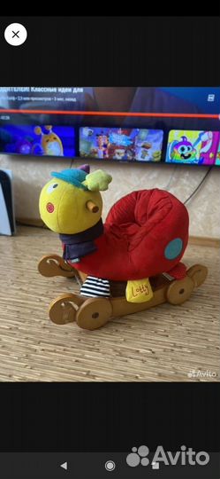 Божья коровка,каталка-качалка 2в1