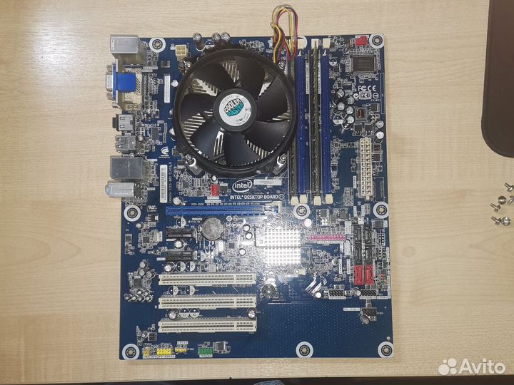Комплект: мат. плата + 4gb оперативки + куллер