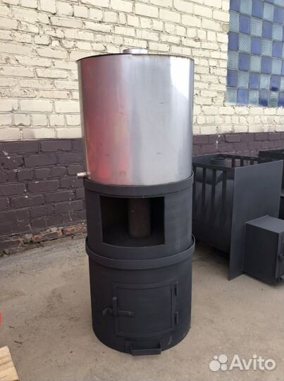Банная печь с баком