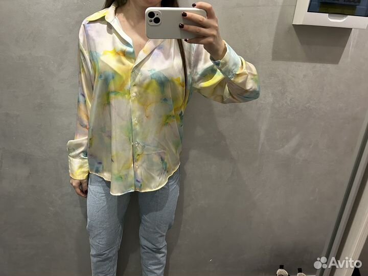 Блузка рубашка zara