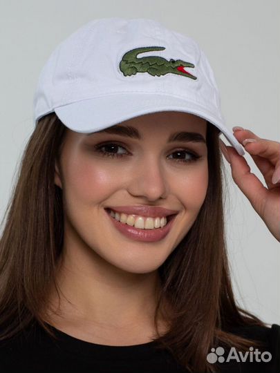 Кепка бейсболка женская белая Lacoste