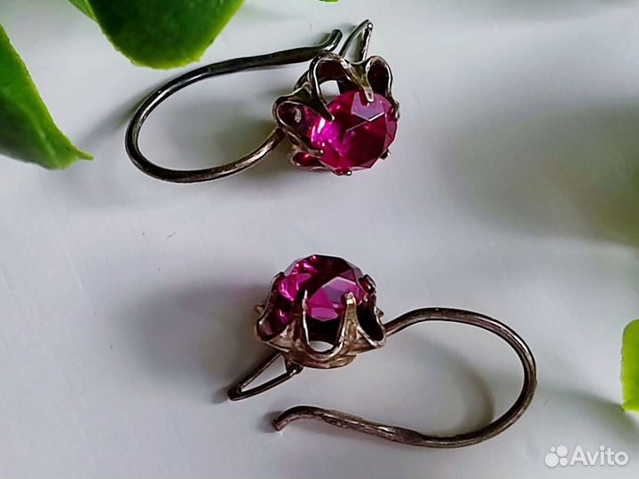 Серьги серебро 875 проба СССР