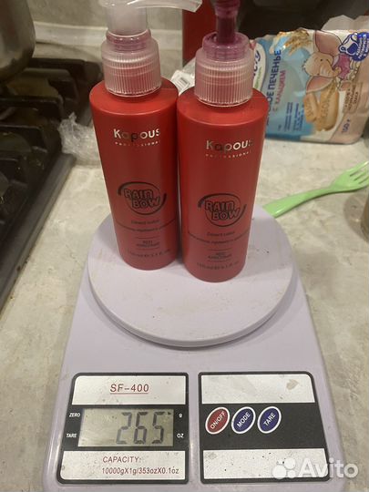 Осветлитель и красный пигмент для волос