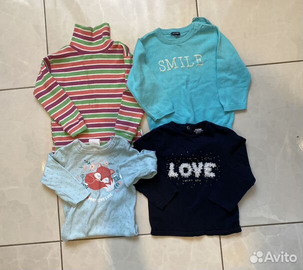 Вещи пакетом на девочку + куртка Некст