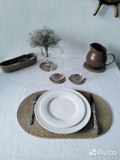 Сервировочные салфетки, плейсматы из джута