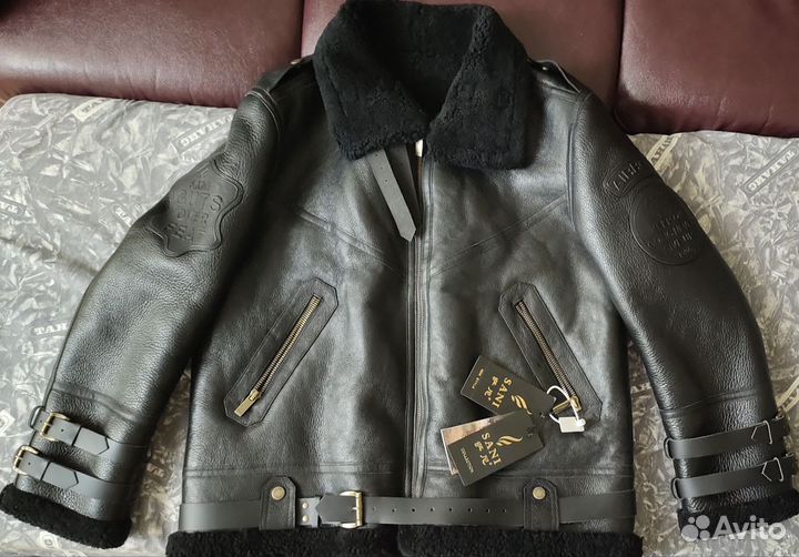 Мужская куртка пилот из овчины