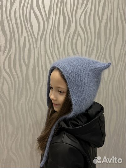 Шапка чепчик пух норки