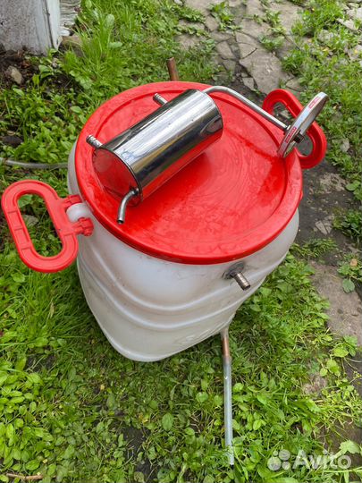 Змеевик нержавейка на крышку банки с гайкой