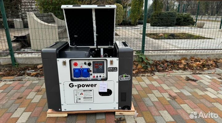 Генератор дизельный 10 kW G-power однофазный