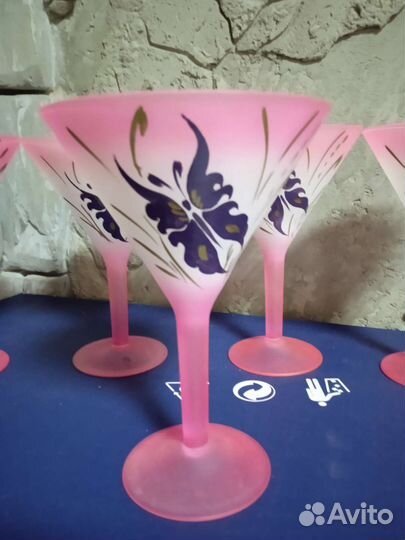 Фужеры цветное стекло