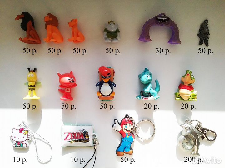 Игрушки, фигурки, брелки
