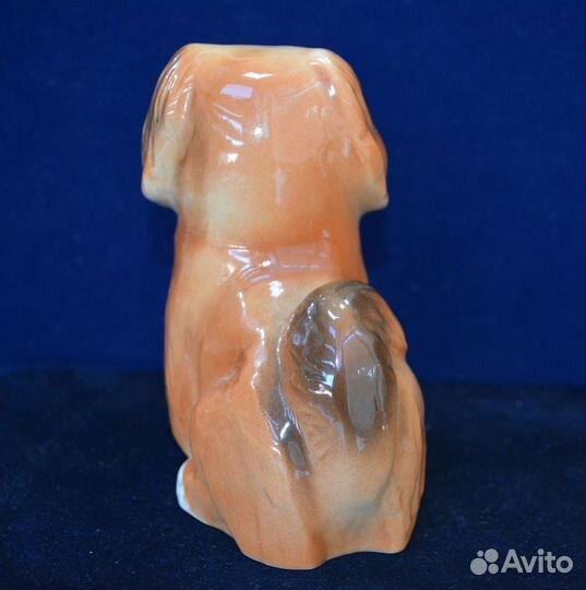 Фарфоровая статуэтка- пекинес лфз