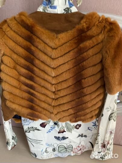 Женс жакет из натуральеого меха и нат. замши