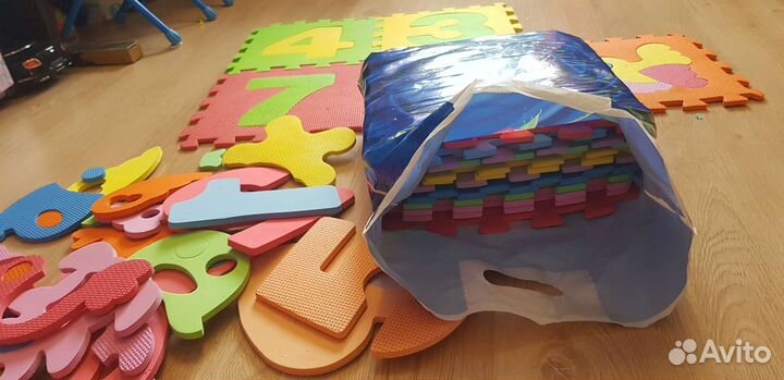 Детский коврик-пазл мягкий