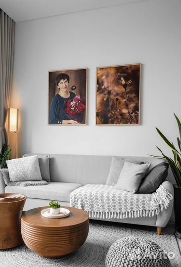 Портрет, картина, печать фото на холсте