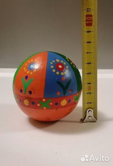 СССР Музыкальная деревянная игрушка Неваляшка-шар