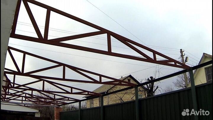 Фермы металлические односкатные