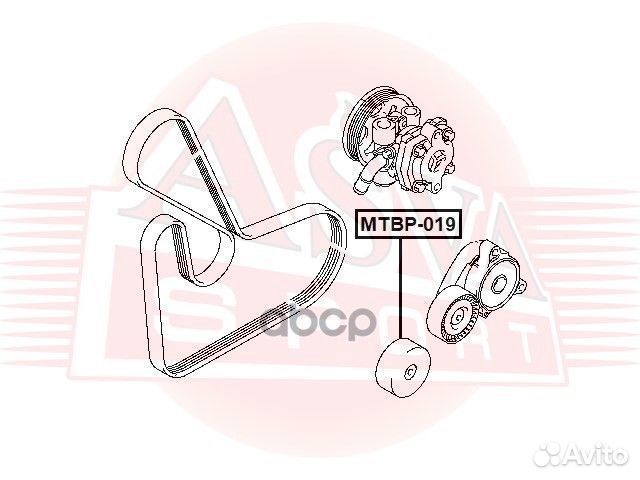 Ролик натяжной навесного оборудования mtbp019 asva