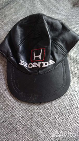 Бейсболка натуральная кожа