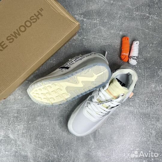 Nike air max 90 off white 41-45 мужские кроссовки